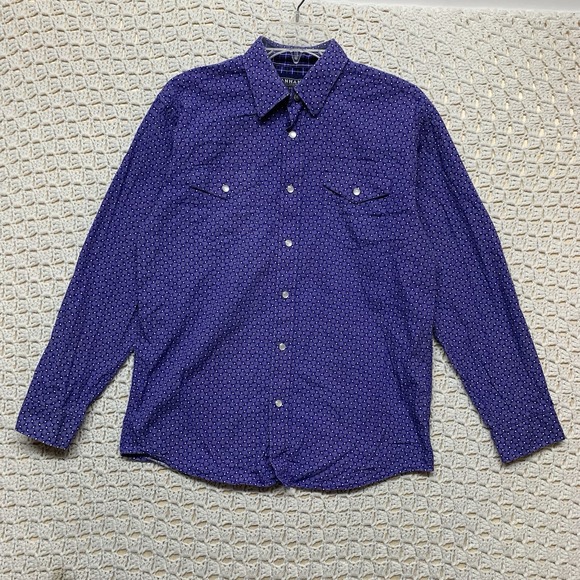 Panhandle Slim Other - Panhandle Select Western Shirt Size XL 18 Young Long sleeve Snap front Purple